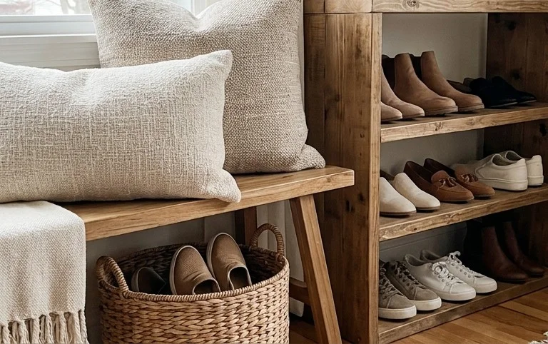 17+ Shoe Rack in Living Room Entryway Ideas That Wow