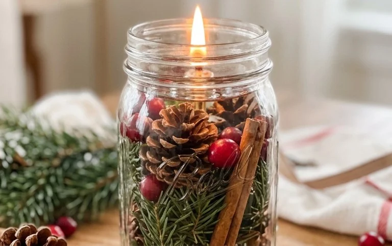 Mason Jar Oil Lamp - Handmade Holiday Gifts | Hearth and Vine